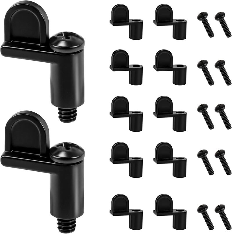 IFERLA 7/16 Inch Screen Door Clips, 12 Pack Window Screen Clip for Storm Panels, Storm Door Glass Retainer Clips, Window Screen Fasteners, Metal Security Hardware Screen Clips to Hold The Screen in Window - Image 1